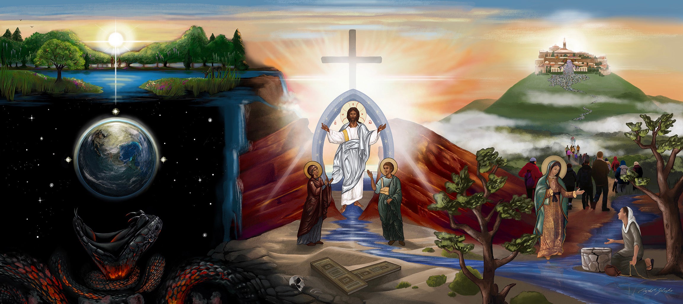 Q&A: Elizabeth Zelasko on creating the Denver Catholic triptych, ‘Through the Kerygma’