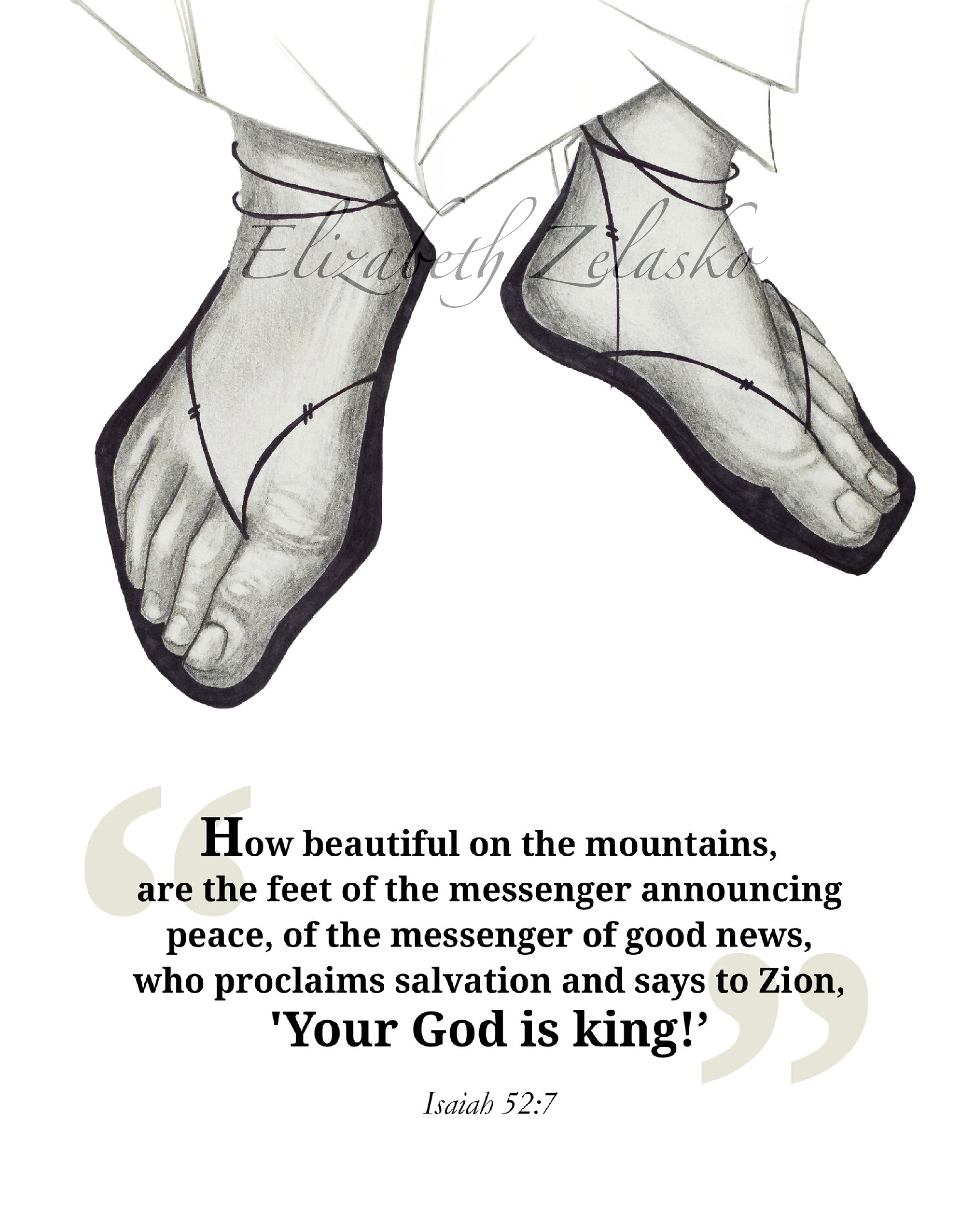 The Feet of the Messenger (with quote)
